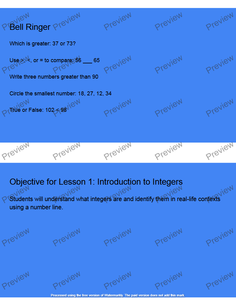Adding Integers with Different Signs, Chapter 1, Lesson 4