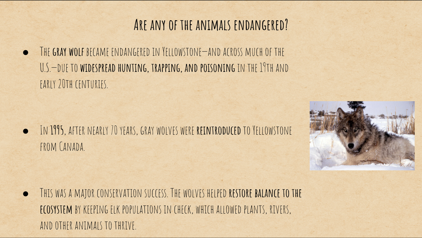National Park Research Project